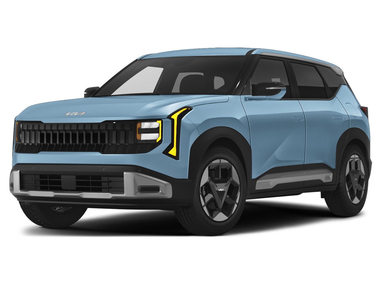 2027 Kia Seltos S in Frost Blue — front three-quarter view