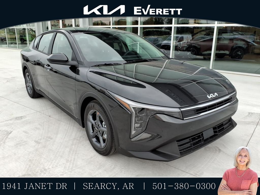 2026 Kia K4 LXS in Gray — front three-quarter view