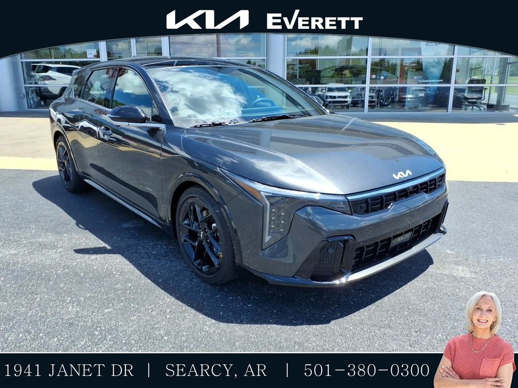 2026 Kia K4 GT-Line Turbo in Interstellar Gray — front three-quarter view