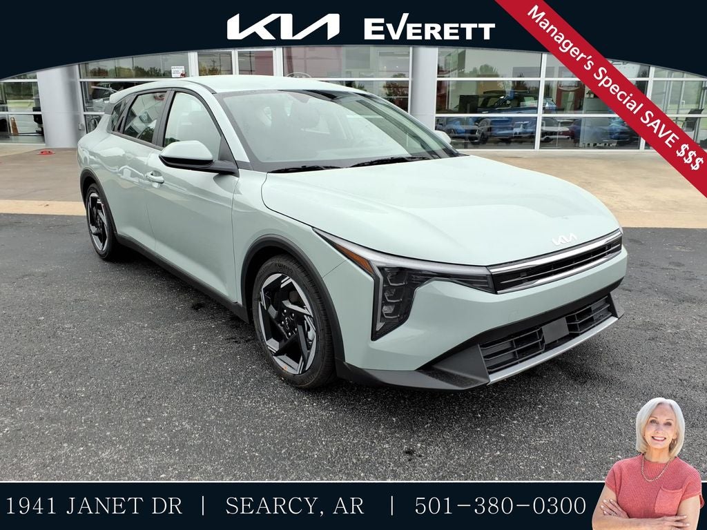 2026 Kia K4 EX in Morning Haze — front three-quarter view