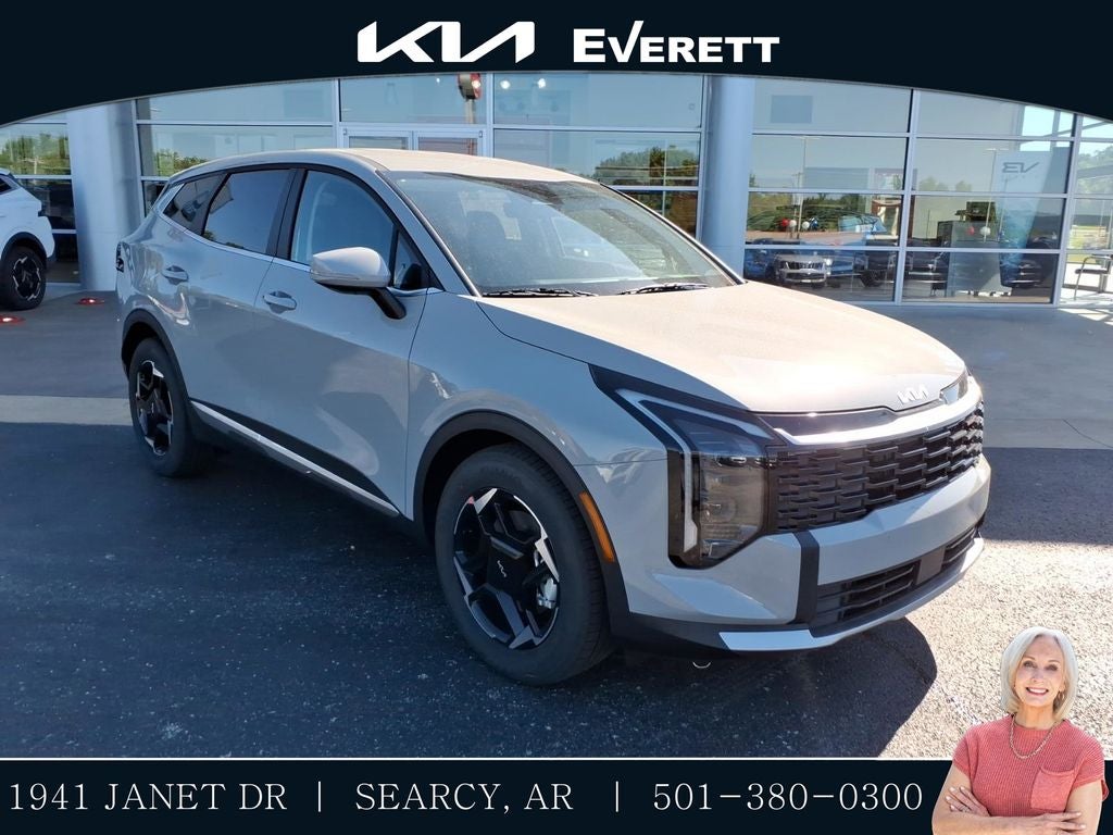 2026 Kia Sportage EX in Gray — front three-quarter view