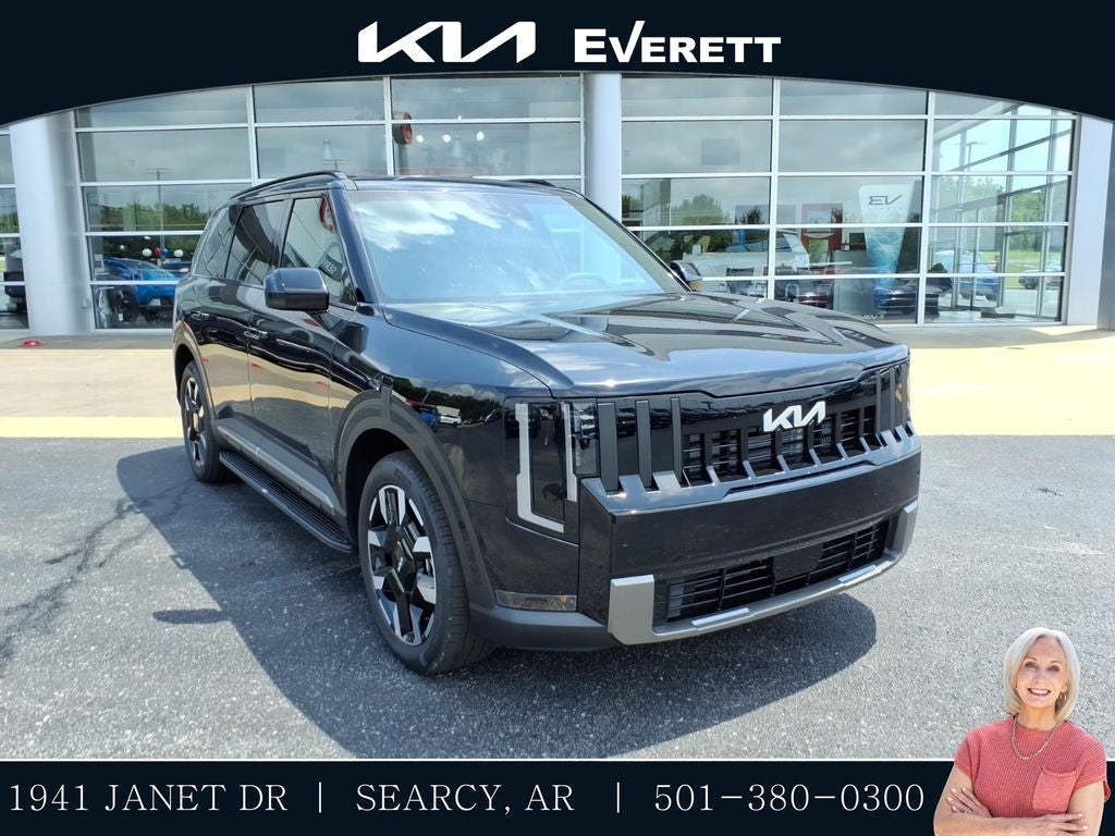 2027 Kia Telluride S in Ebony Black — front three-quarter view