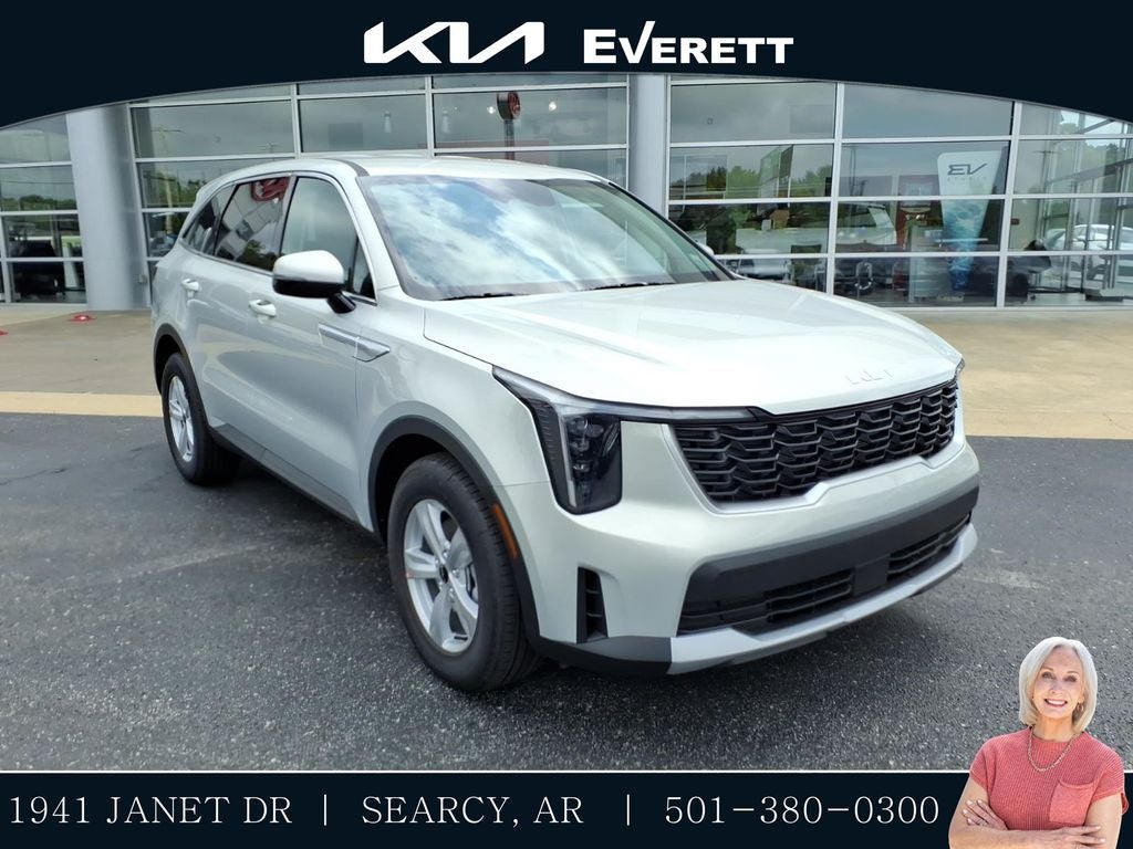 2026 Kia Sorento LX in Ivory — front three-quarter view