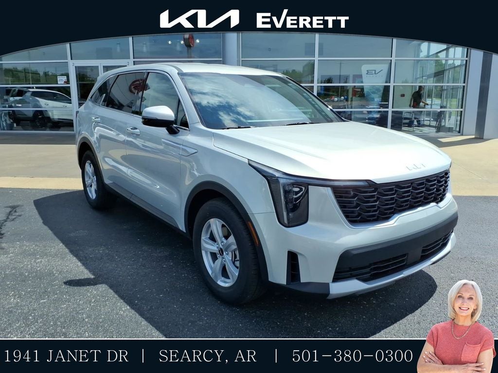 2026 Kia Sorento LX in Ivory — front three-quarter view