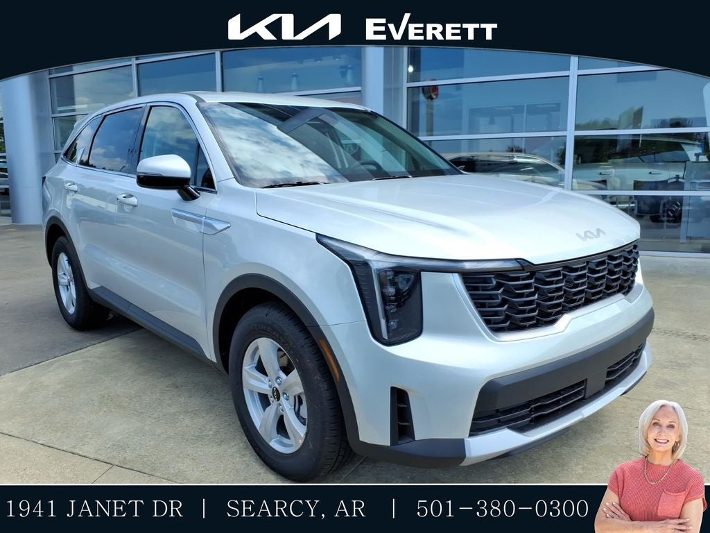 2026 Kia Sorento LX in Ivory — front three-quarter view