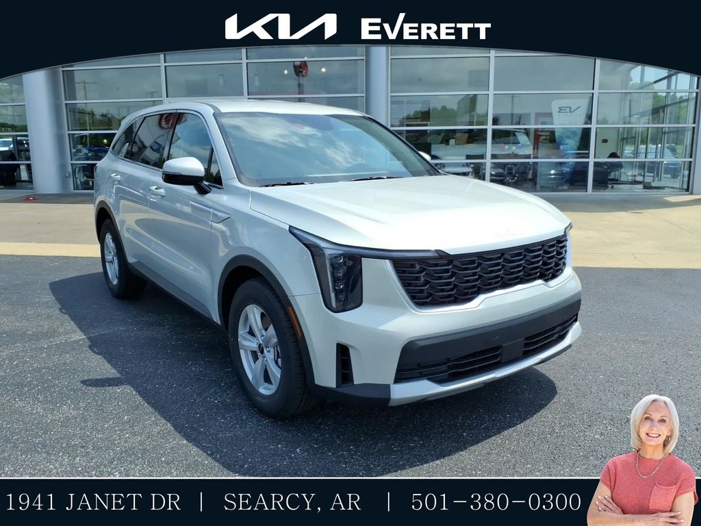 2026 Kia Sorento LX in Ivory — front three-quarter view