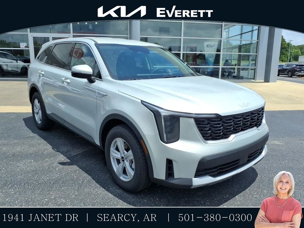 2026 Kia Sorento LX in Ivory — front three-quarter view
