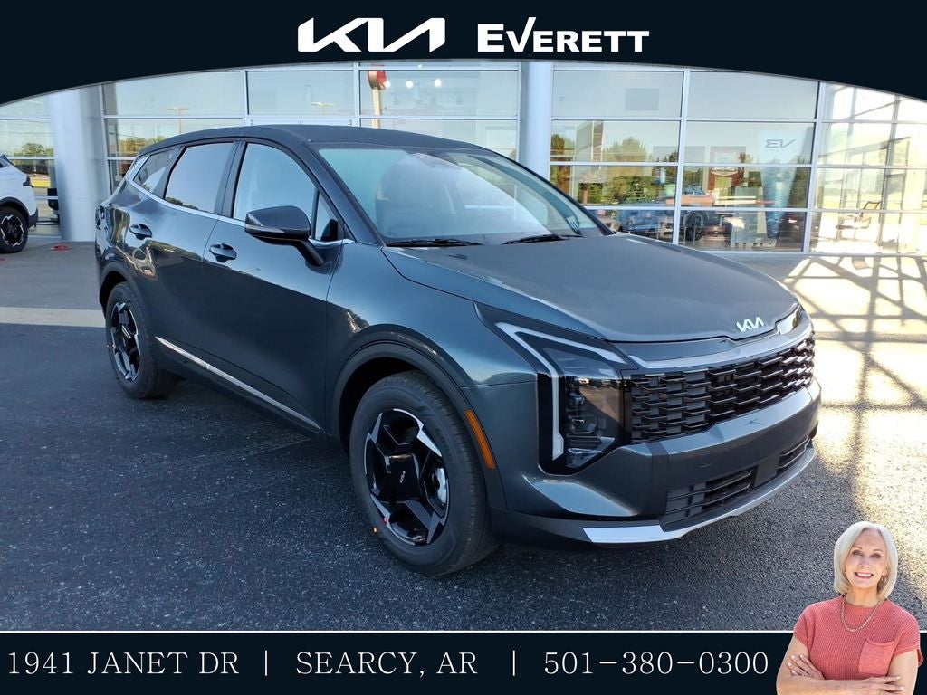 2026 Kia Sportage EX in Gray — front three-quarter view